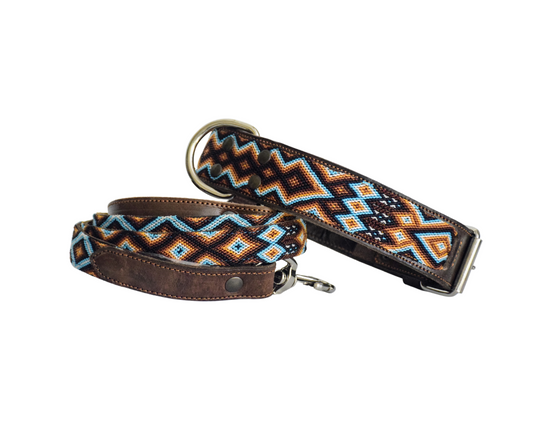 Leather Dog Collar I Mexican Everyday Pet Collar I Cielito Lindo Collection