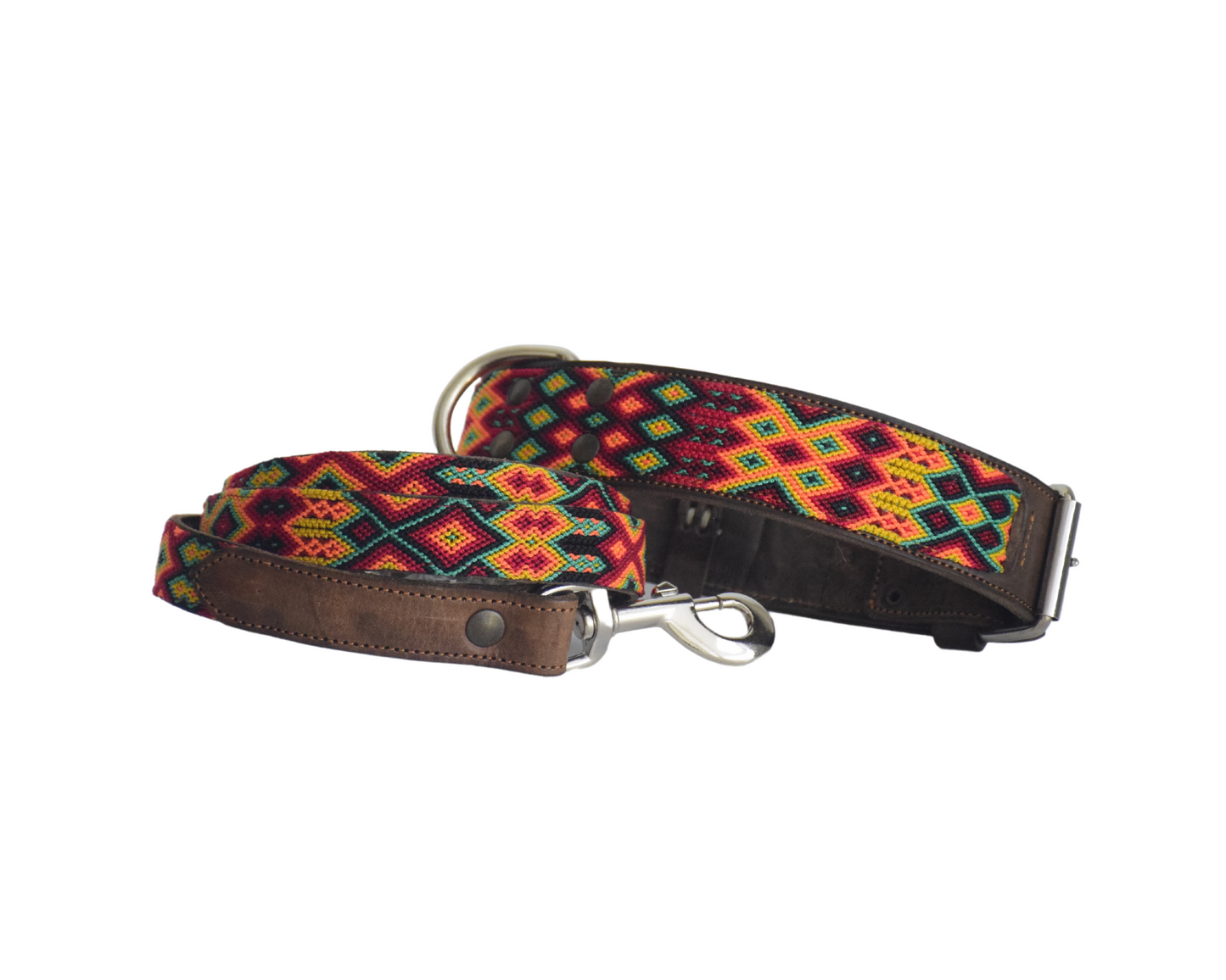Leather Dog Collar I Mexican Everyday Pet Collar I Fuego Collection